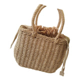 Straw Handbag Purse Casual Lady Handwoven Top Handle Satchel Women Woven Bag