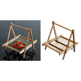 2pcs Bamboo Folding Basket Handmade Craft Food Drying Rack Restaurant Hotel