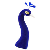 Maxbell Peacock Mannequin Head Floral Arrangement Decor for Thanksgiving Anniversary Blue