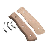 Maxbell 2xWood Knife Repair Handle Ergonomic Portable Craft Supply Meat Cutter Handle