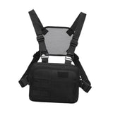 Maxbell Carry Pouch Wear Resistant with Adjustable Straps Fashion Practical Vest Bag Black