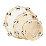 Maxbell 3 Pieces Handheld Tambourines 6" 8" 10" Hand Percussion for KTV Party Rhythm