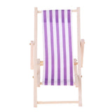 Maxbell Striped Wooden Lounge Chair 1/12 Dollhouse Miniature Furniture Purple Stripe - Aladdin Shoppers
