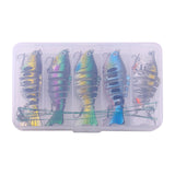 Maxbell Multi Jointed Fishing Lures Portable Lifelike Swimbaits for Trout Perch Pond 10pcs