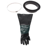 2 Piece Left Hand Gloves + 2 x Glove Holder & Clamp for Sand Blast Cabinet