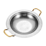 Maxbell Instant Noodle Pot Double Handle Stainless Steel Household Sukiyaki Stockpot 2cm