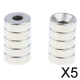 Maxbell 5x10 Pieces 7 mm Diameter Round Magnet with Hole for Screwdriver