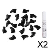 Maxbell 2x20Pcs Nail Caps Grooming for Pet Dog Cat Paw Claws M Black