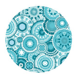 Maxbell 2pcs Table Cover Decoration Elastic Edged Tablecloth Dia1.2m Round Blue