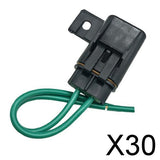 Maxbell 30xUniversal Car ATC Blade Fuse Holder Socket Connector With 30A Fuse