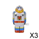 Maxbell 3xVintage Tractor and Trailer Collectible Tin toy with Wind-up Key B