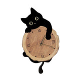 Cat Wall Clock Home Decoration Decorative for Dining Room Living Room Indoor Style A