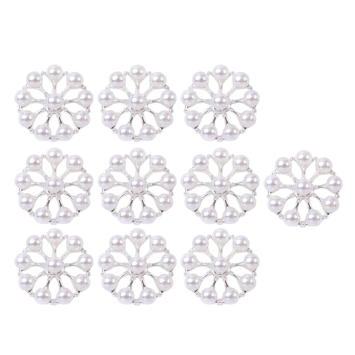 Maxbell 10 Pieces Flower Rhinestone Flatback Embellishments Wedding Shoes