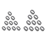 Maxbell 20 Pieces Steel Single Ear Hydraulic Hose Clamps  19.4-22.6mm 20.3-23.5mm