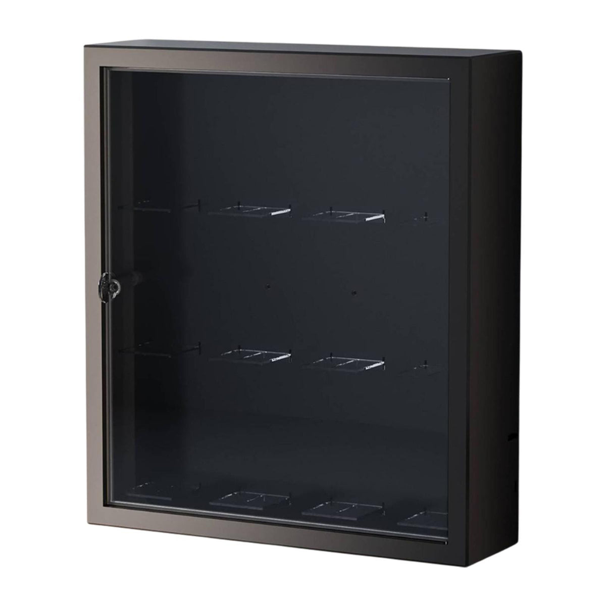 Maxbell Figurine Display Cabinet Clear Display Box for Mini Figure Toys Figures Black