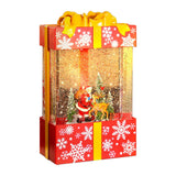 Maxbell Musical Snowglobe Gift Box Christmas Music Box for Living Room Cafes Holiday Santa deer