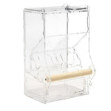 Maxbell Maxbell Large Clear Acrylic Pet Parrot Bird Automatic Cage Accessories DIY Feeder Double
