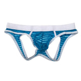 Maxbell Sexy Mens Low Rise Bulge Pouch Briefs Hips Hollow Out Mini Underwear Blue L - Aladdin Shoppers