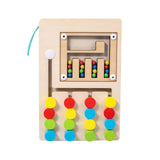 Maxbell Montessori Wooden Color Matching Puzzles Board Early Educational for Ages 3+ 4 Colors
