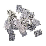 Maxbell 30pc Tibetan Silver Inspirational Rectangle Word Tag Charms Collection Alloy Charms Pendants for DIY Jewelry Craft Making (20x12.5mm,Let go ! Let God) - Aladdin Shoppers