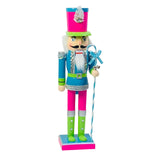 Maxbell Nutcracker Soldier Durable 38cm Style Figurines Creative for Desk Shelves Blue