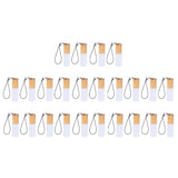 Maxbell Maxbell 24 Pieces Refillable Glass Roller Essential Oil Bottles Pendant 5ml White