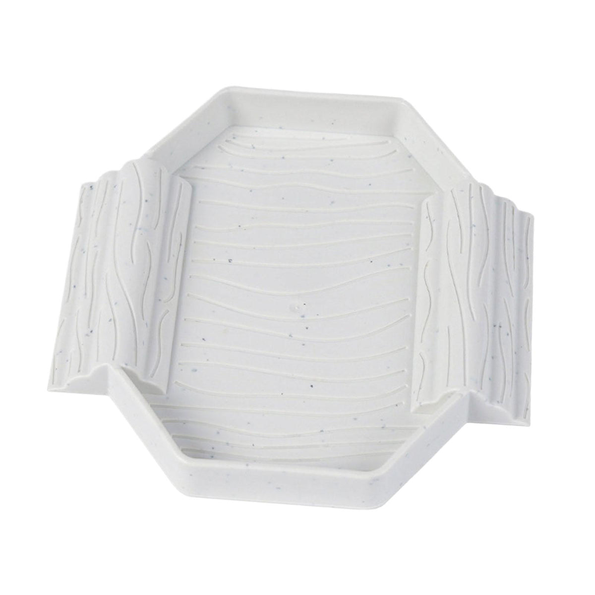 Maxbell Turtle Bathing Pool with Double Ladder Reptile Water Dish for Bearded Dragon Marble White