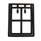 Maxbell 2 Way Plastic Screen Door Pet Dog Cat Patio Screen Door Black L