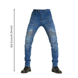 Motorcycle Pants, Certified Riding Jeans, Windproof, Men & Women, All Seasons Blue S