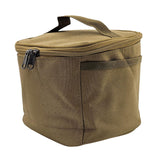 Maxbell Portable Spice Bag Equipment Empty Picnic 5 Grid Kitchen Tableware Carry Bag Khaki