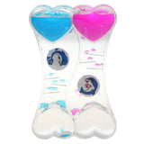 Maxbell Maxbell Liquid Bubbler Motion Timer Floating Color Hourglass Blue Pink Dolphin B