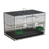 Maxbell Travel Birds Cage Portable with Handle Parrot Cage for Finches Home Lovebirds Black