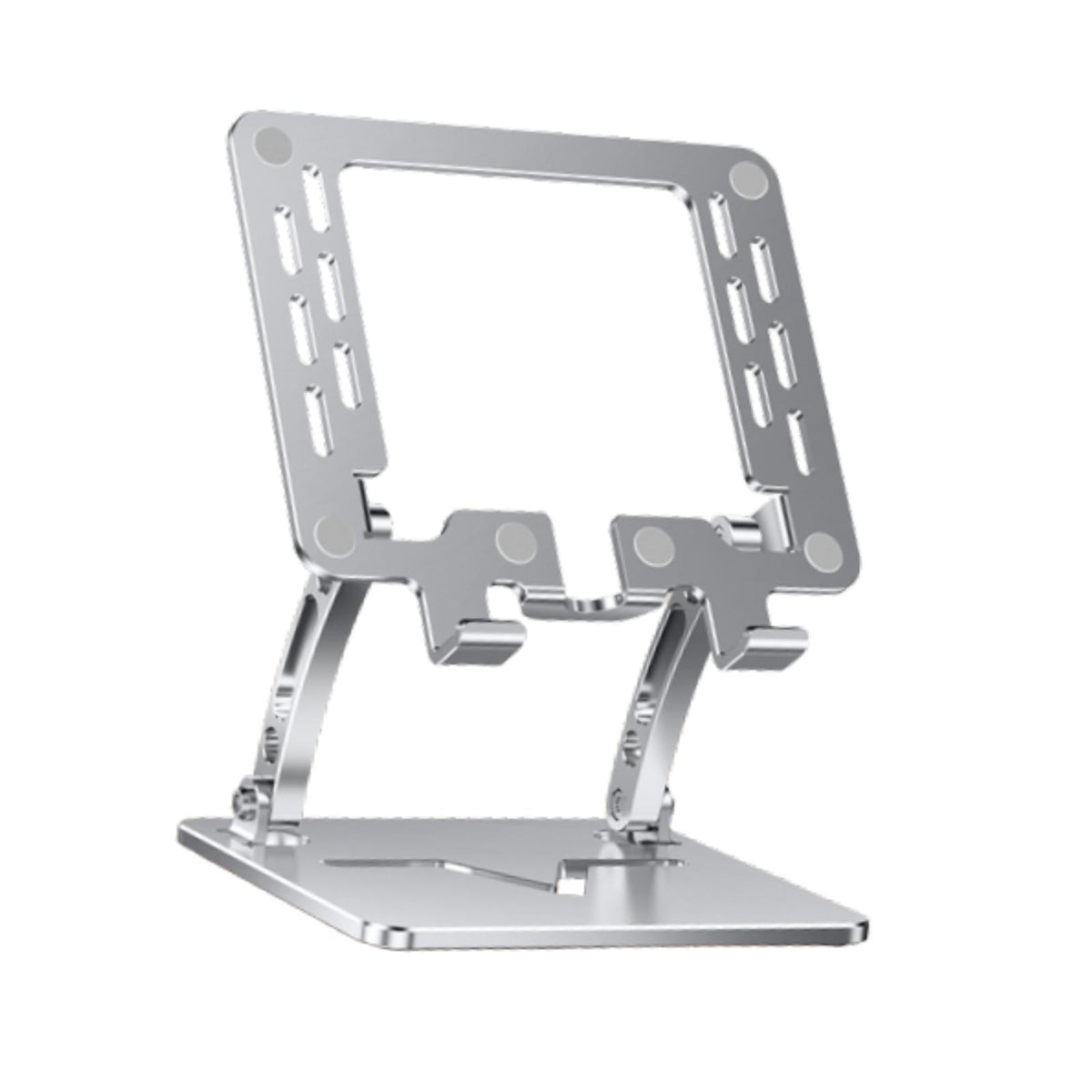Maxbell Tablet Stand Holder Nonslip Base Desktop Stand Riser Personal Computer Riser Argent Square Hole