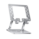 Maxbell Tablet Stand Holder Nonslip Base Desktop Stand Riser Personal Computer Riser Argent Square Hole