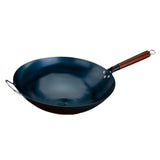 Maxbell Wok Pan Boiling Pots Wood Handle Cookware Sautee Universal Pans Nonstick Wok 40cm with ears