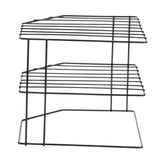 Maxbell Kitchen Storage Rack 3 Layer Fruit Holder Spice Organizer Shelf for Bathroom black