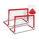 Kids Soccer Goal Football Goal Post for Backyard Garden Outdoor Sports Games Red