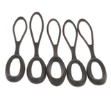 Maxbell 2x5 Pieces Non-slip Strong Zipper Pull Cord Zip Puller Zip Fastener Grey
