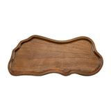 Maxbell Wooden Serving Tray Decorative Dessert Plate for Veggies Snacks Dried Fruits