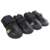 Maxbell Maxbell 4-Pack Pet Dog Waterproof Rain Shoes Snow Boots with Rugged Sole M Black