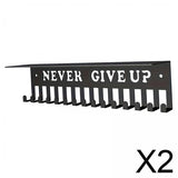 Maxbell 2xMedal Hanger Metal Gymnastics Medal Storage Rack for Running Race Volleyball