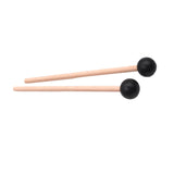 Maxbell 2x Wood Mallets Accessories Professional Marimba Mallets for Chime Beginners Black