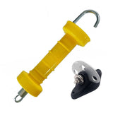 Maxbell Electric Fence Gate Handle and Anchor Set Sturdy for Farm Ranch Agricultural Yellow