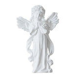 Maxbell Maxbell Angel Wall Sculpture Resin Cherub Statue for Sofa TV Background Home Bedroom White