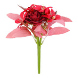 Maxbell Artificial Flowers Flower Arrangement DIY Bathroom Fake Long Stem Fake Roses Red