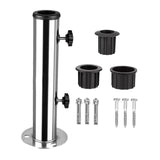 Maxbell Patio Umbrella Base Replacement Umbrella Tube Mount for Yard Outdoor Balcony 3 hole base