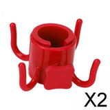 Maxbell 2xBeach Umbrella Hanging Hook Holder Adjustable for Towels Camping Beach red