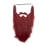 Maxbell 2xLong Beard Costume Adult Kids Dwarf Gnome Beard for Festive Party Supplies Red