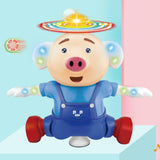 Maxbell Electric Pets Piglet Dancing & Rotating Robot Toys for Kids, Funny Seaweed Dance Musical Flashing Intelligent Walking Toy Kids Gift - Blue - Aladdin Shoppers