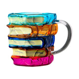 Maxbell Painted Book Mug Novelty Unique Coffee Mug for Writer Librarians Book Lovers